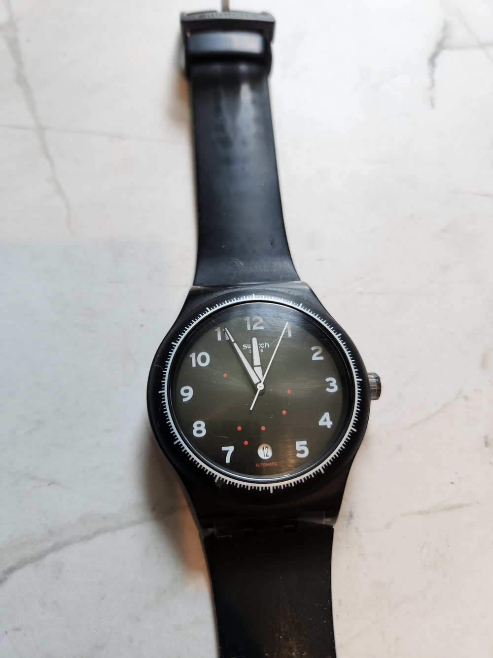 Swatch SISTEM 51 Black Silicone Men's Watch SUTF400 Rare